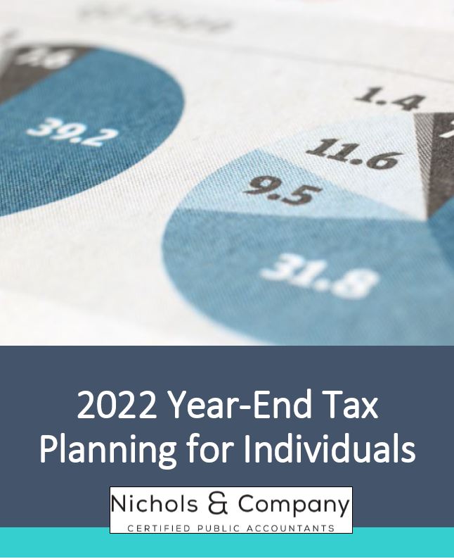 2022 Year-End Tax Planning for Individuals