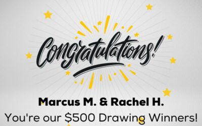 Congratulations to the Winners of our 2nd $500 Drawing!