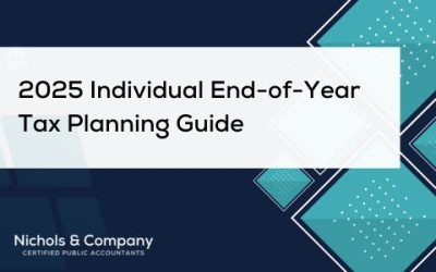 2025 Year-End Tax Planning for Individuals