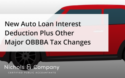 New Auto Loan Interest Deduction Plus Other Major OBBBA Tax Changes