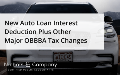 New Auto Loan Interest Deduction Plus Other Major OBBBA Tax Changes